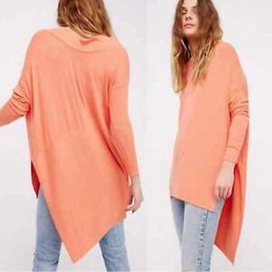 Free people we the free grapevine coral long sleeve tunic